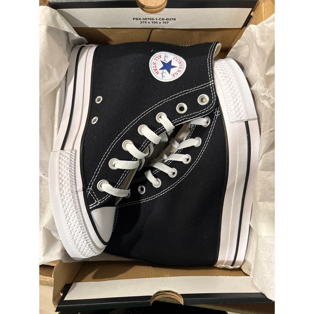 Converse Chuck Taylor All Star Wedge Platform - Black/White - Women's 6 - NEW - Picture 6 of 7